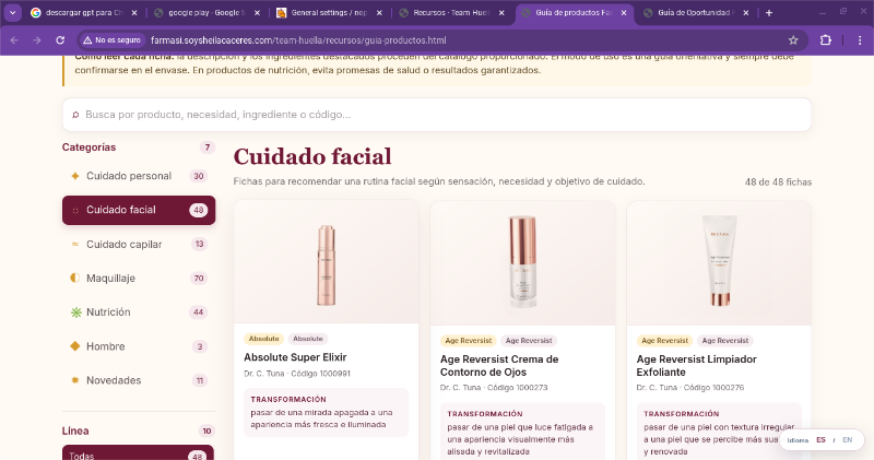 Picture of Interactive Farmasi Product Recommendation Guide