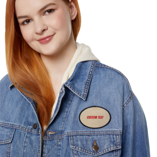 Picture of  Custom Text Iron-On Patches.
